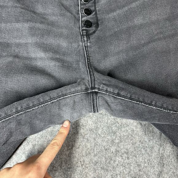 Carley Jean Los Angelos Danny Skinny Jeans Womens 2X Black Button Fly Stretch - Picture 6 of 10